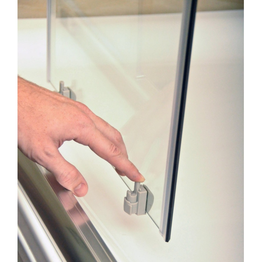 Ravak 3B270U00Z1 - Sprchový kút štvordielny štvrťkruhový BLIX 90 × 90 cm matný chróm