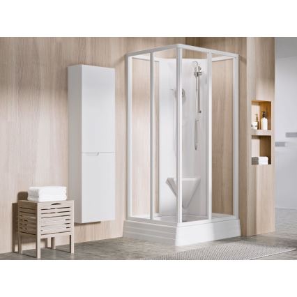 Ravak A007701120 - Štvorcová sprchová vanička ANGELA 90x90 cm biela