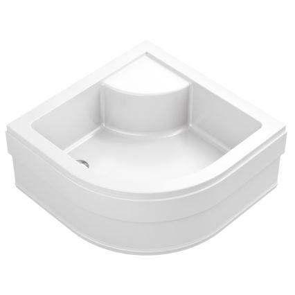 Ravak A217001020 - Štvrťkruhová sprchová vanička SABINA 90x90 cm biela