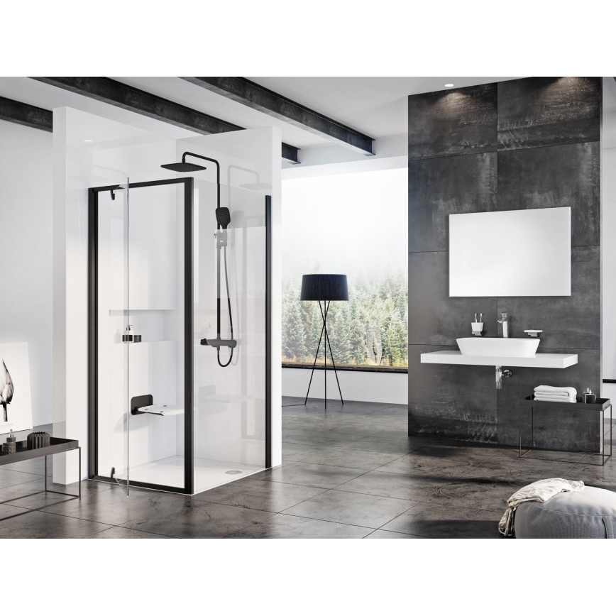 Ravak B8F0000060 - Sklopné sprchové sedátko OVO čierne