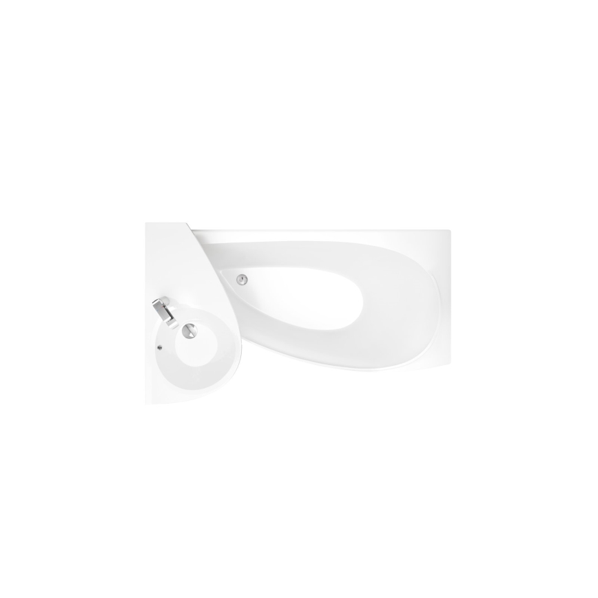 Ravak CH01000000 - Rohová vaňa AVOCADO 160x75 cm akrylát/biela