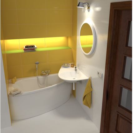 Ravak CT01000000 - Rohová vaňa AVOCADO 150x75 cm akrylát/biela