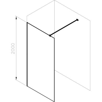 Ravak GW9WG0C00Z1 - Sprchový kút WALK-IN 120x200 cm lesklý chróm