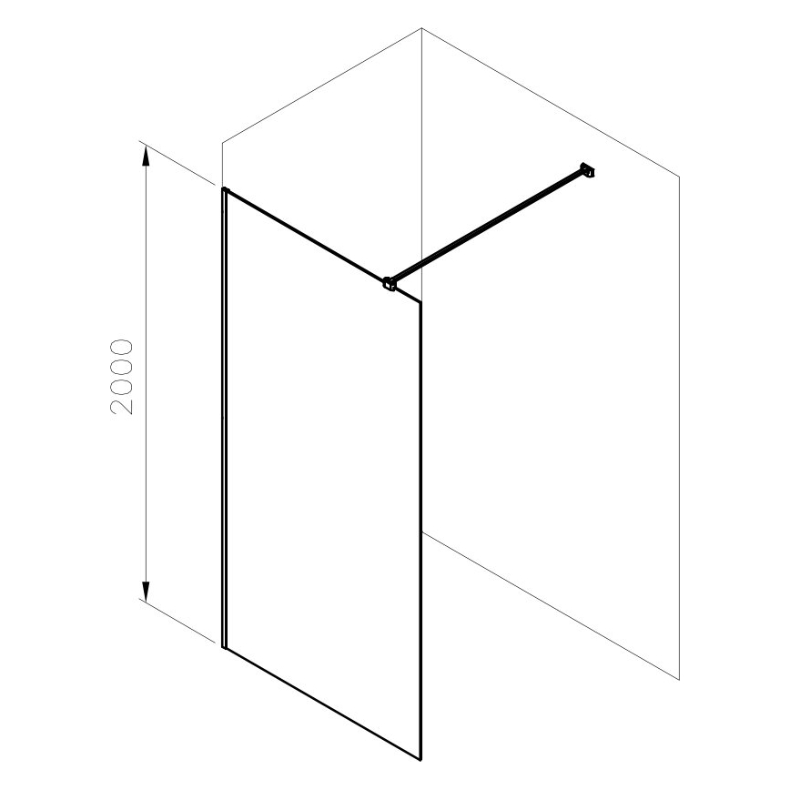 Ravak GW9WG0C00Z1 - Sprchový kút WALK-IN 120x200 cm lesklý chróm
