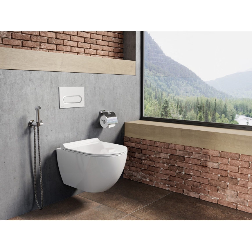 Ravak X01516 - Závesné WC UNI CHROME keramika/biela
