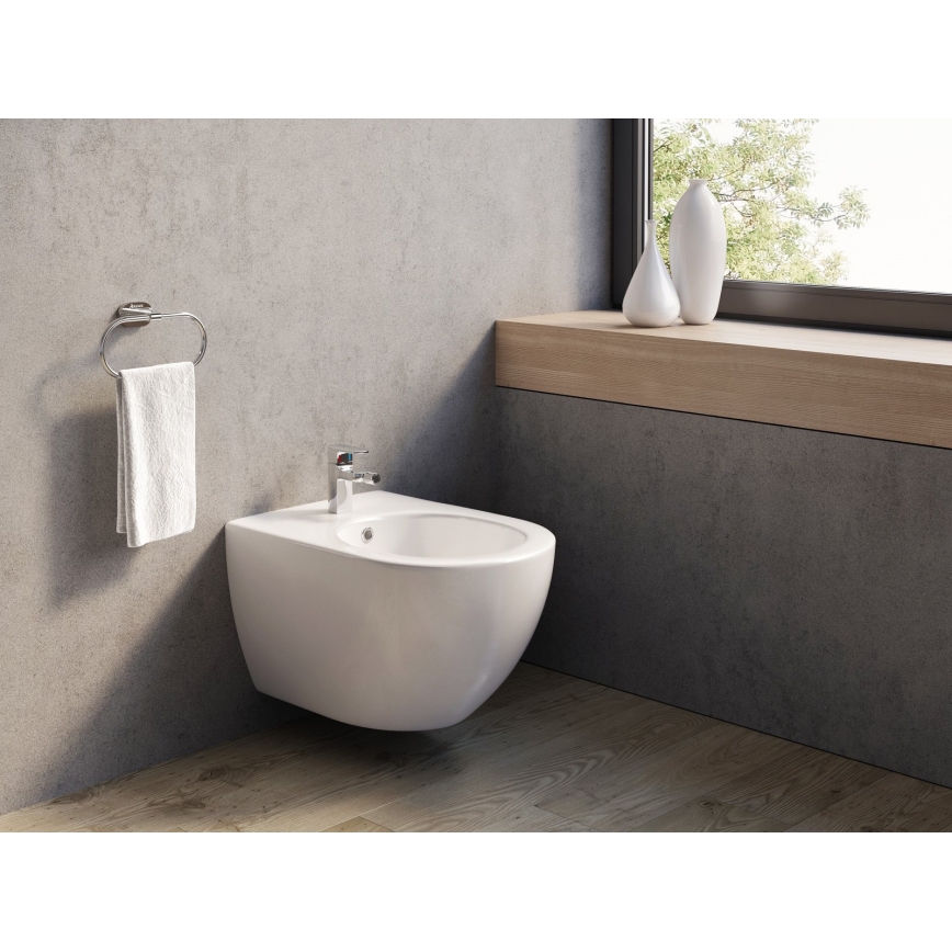 Ravak X01517 - Závesný bidet UNI CHROME keramika/biela