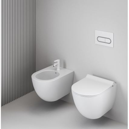 Ravak X01517 - Závesný bidet UNI CHROME keramika/biela