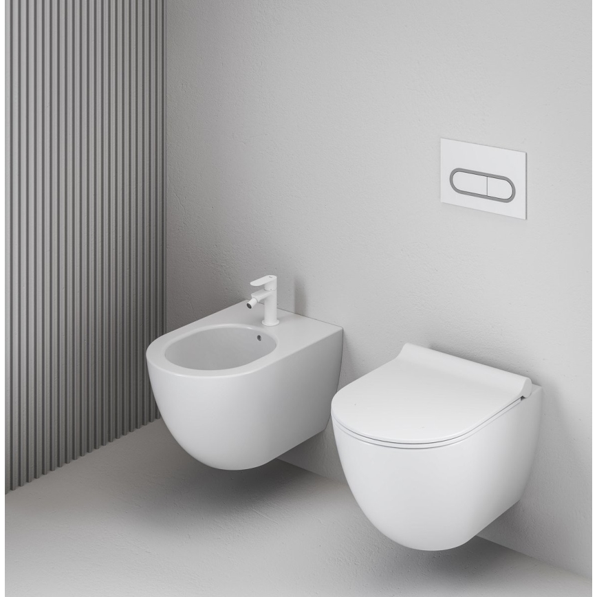 Ravak X01517 - Závesný bidet UNI CHROME keramika/biela
