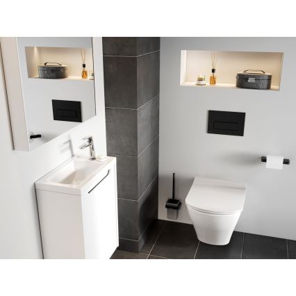 Ravak X01744 - Splachovacie tlačidlo UNI SLIM 24,7x16,5 cm čierne