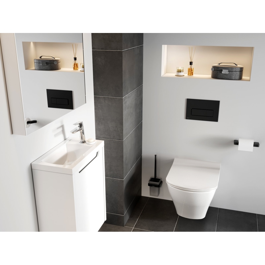 Ravak X01744 - Splachovacie tlačidlo UNI SLIM 24,7x16,5 cm čierne