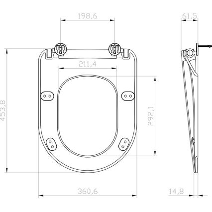 Ravak X01795 - WC sedátko SoftClose CHROME čierne