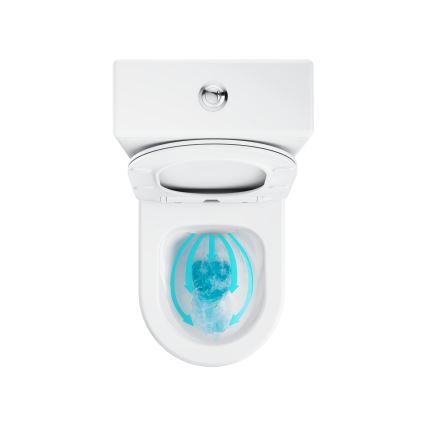 Ravak X01870 - kombinované bezokrajové WC (Rimless) s WC sedátkom SoftClose OPTIMA, keramika/biela