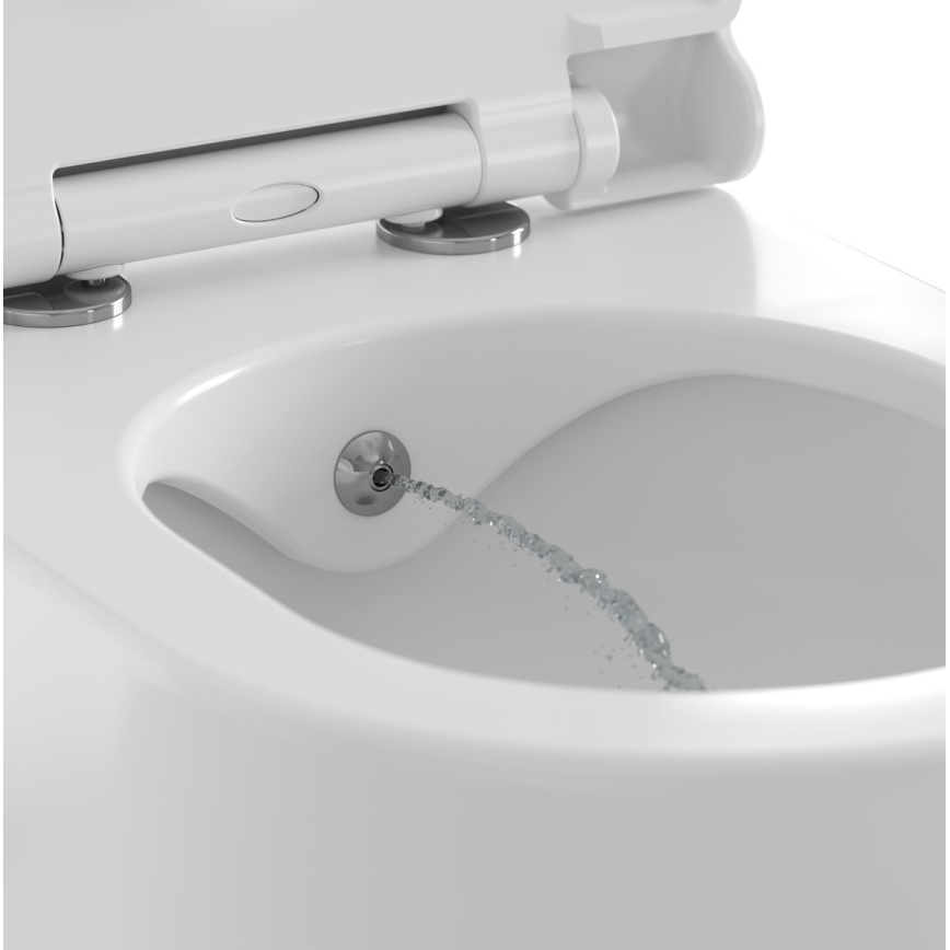 Ravak X01912 - Závesné WC s bidetovou tryskou CHROME keramika/biela