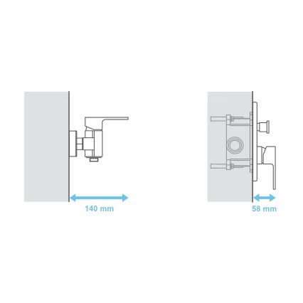 Ravak X070052 - Základné teleso pre podomietkové batérie R-BOX 15,2x11,9 cm