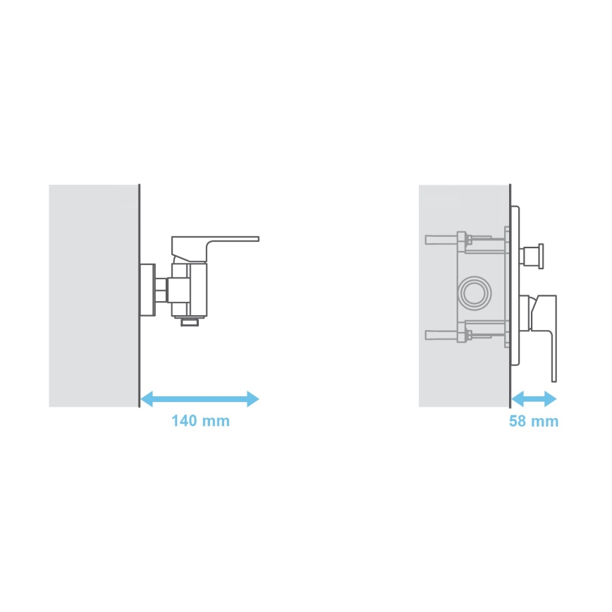 Ravak X070052 - Základné teleso pre podomietkové batérie R-BOX 15,2x11,9 cm
