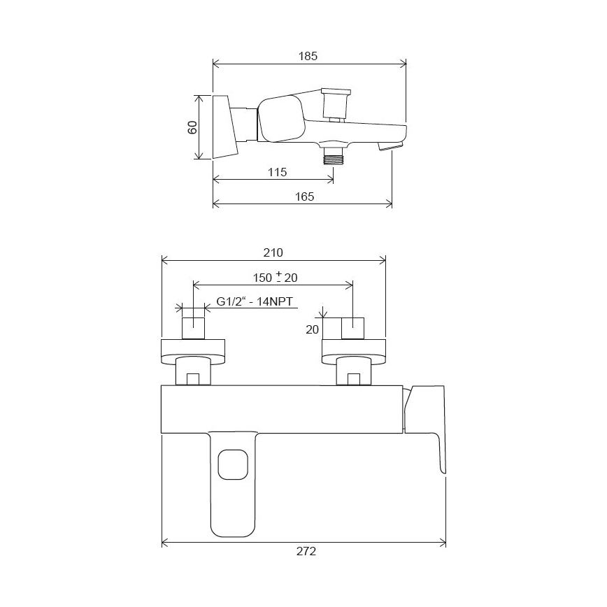 Ravak X070131 - Vaňová batéria FREE lesklý chróm