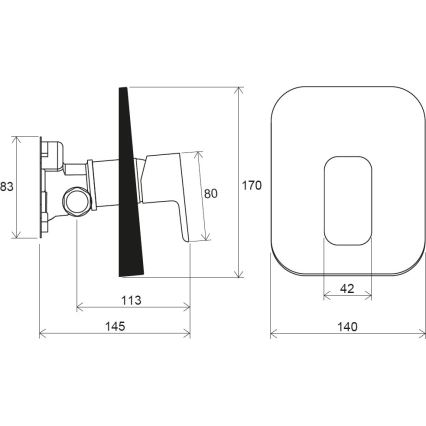 Ravak X070137 - Sprchová batéria pre podomietkovú inštaláciu R-BOX lesklý chróm