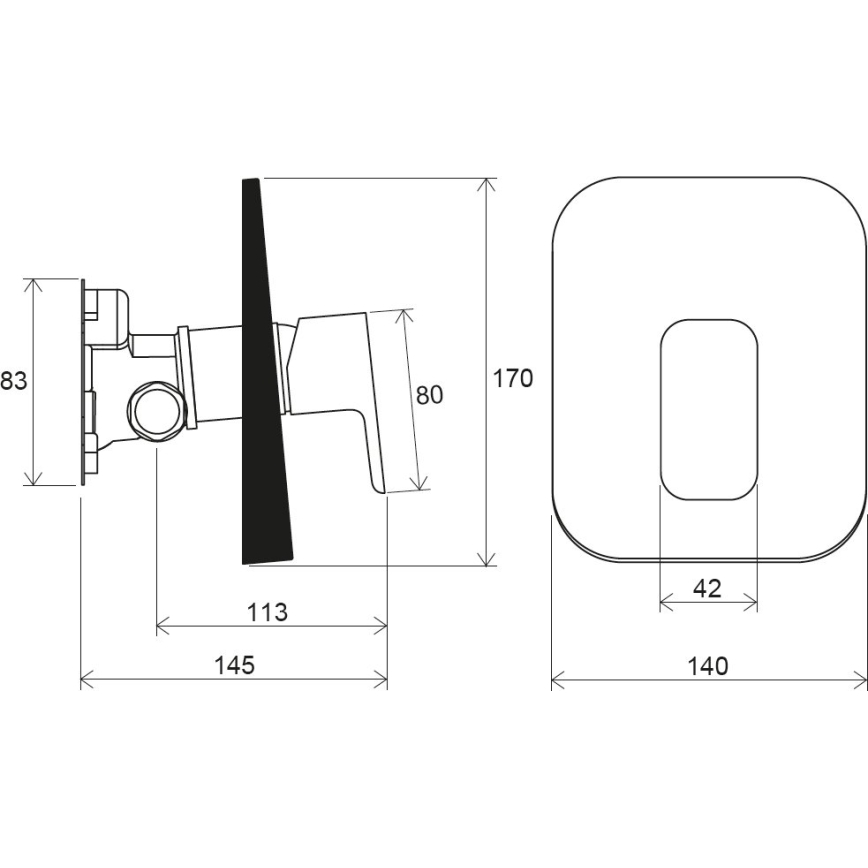 Ravak X070159 - Sprchová batéria pre podomietkovú inštaláciu FREE čierna