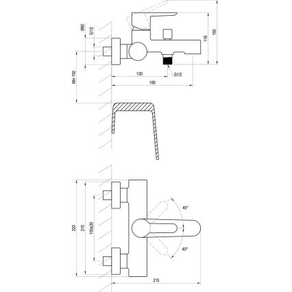 Ravak X070169 - Vaňová batéria PURI lesklý chróm