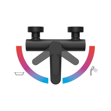 Ravak X070185 - Vaňová batéria PURI čierna