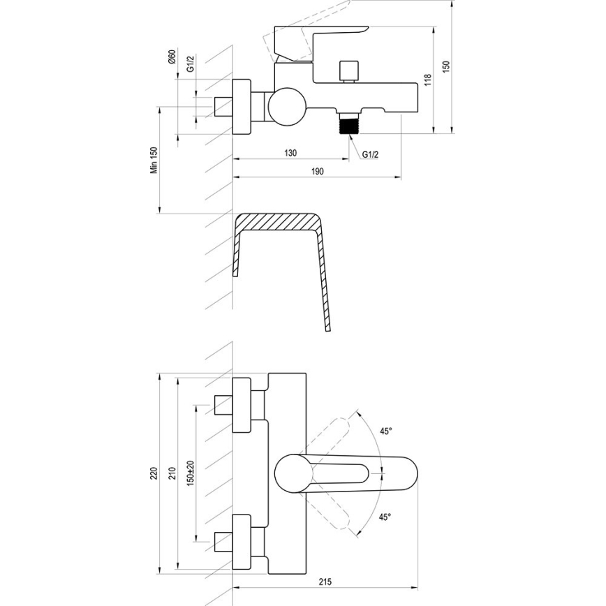 Ravak X070192 - Vaňová batéria PURI čierna