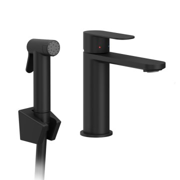 Ravak X070462 - Umývadlová batéria s bidetovou sprškou CHROME čierna