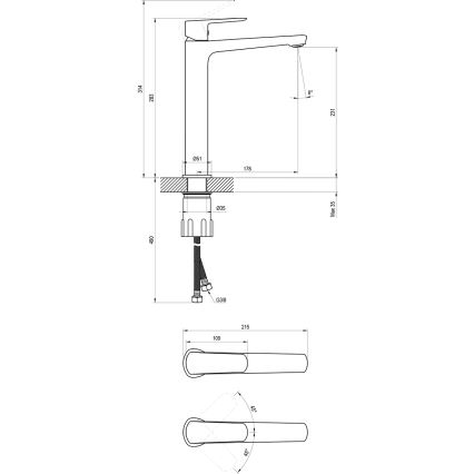 Ravak X070472 - Umývadlová batéria LIFE 28 cm lesklý chróm