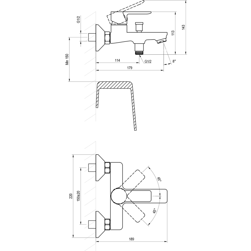Ravak X070485 - Vaňová batéria SOLAR lesklý chróm