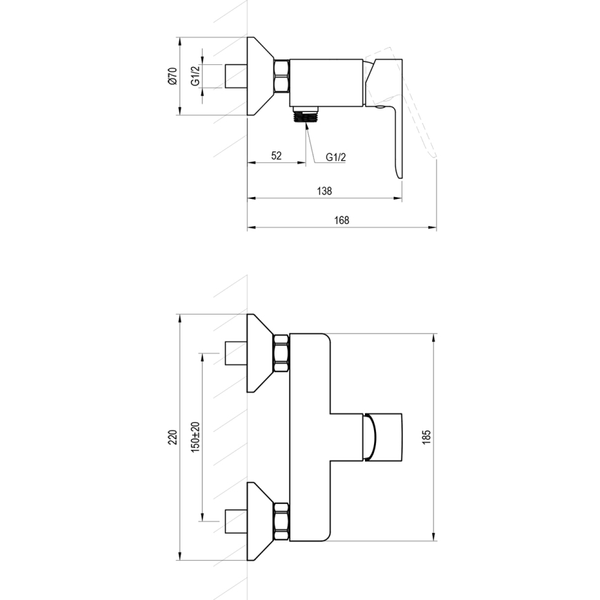 Ravak X070492 - Sprchová batéria SOLAR čierna