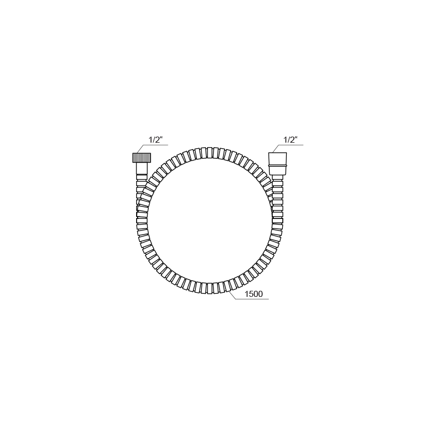 Ravak X07P006 - Sprchová hadica 150 cm, lesklý chróm