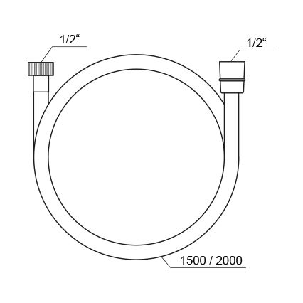 Ravak X07P176 - Plastová sprchová hadica 150 cm, lesklý chróm