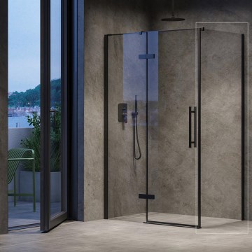 Ravak X9VV40300Z1 - Pevná sprchová stena COOL 80x195 cm čierna