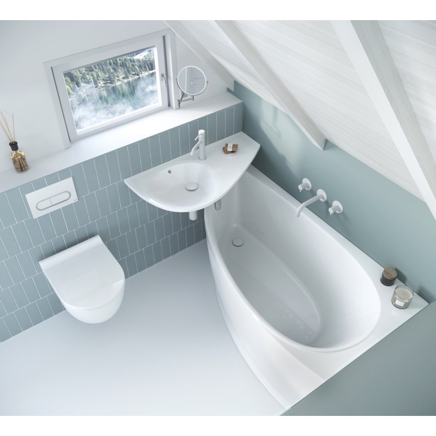 Ravak XJ1P1100000 - Závesné umývadlo AVOCADO 85x45 cm liaty mramor/biela