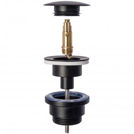 REA-A5218 - Výpusť do umývadla CLICK-CLACK, priemer 6,4 cm, čierna