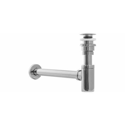 REA-A5693 - Umývadlový sifón s výpusťou CLICK-CLACK, priemer 6,4 cm, lesklý chróm