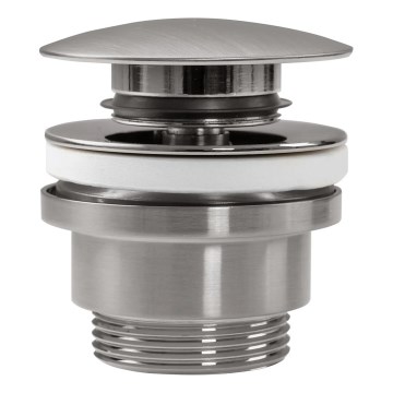 REA-A6000 - Umývadlová výpusť CLICK-CLACK, priemer 6,4 cm, kartáčovaný nikl
