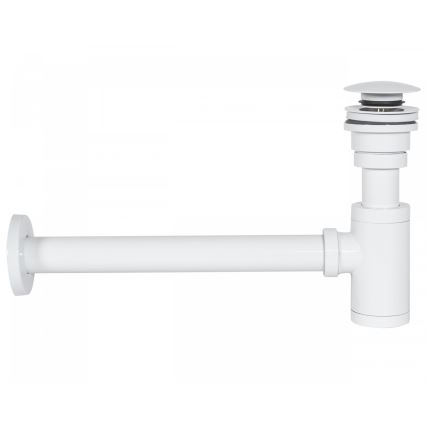 REA-A6952 - Umývadlový sifón s výpusťou CLICK-CLACK pr. 6,4 cm biely