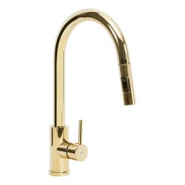 REA-B0669 - Drezová batéria s vysúvacou sprškou FRESH 39,5 cm zlatá