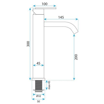 REA-B0971 - Umývadlová batéria ONTARIO 30 cm kartáčovaná meď