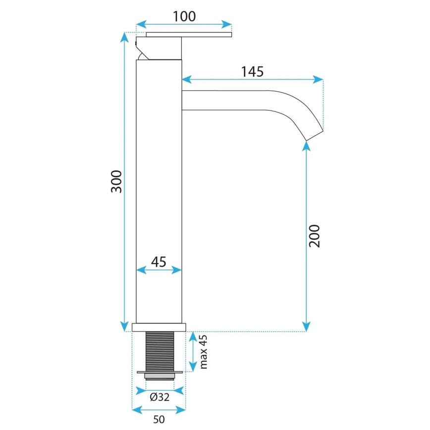 REA-B0971 - Umývadlová batéria ONTARIO 30 cm kartáčovaná meď