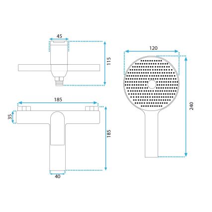 REA-B1129 - Vaňová súprava AVALON zlatá