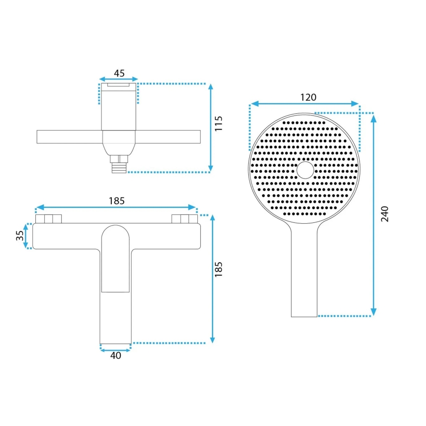 REA-B1129 - Vaňová súprava AVALON zlatá