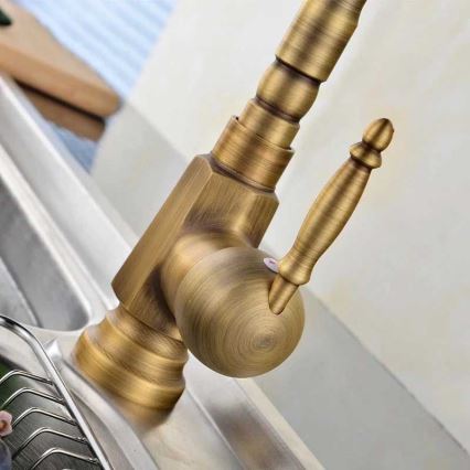 REA-B2150 - Umývadlová batéria BONA 28,5 cm brúsené zlato