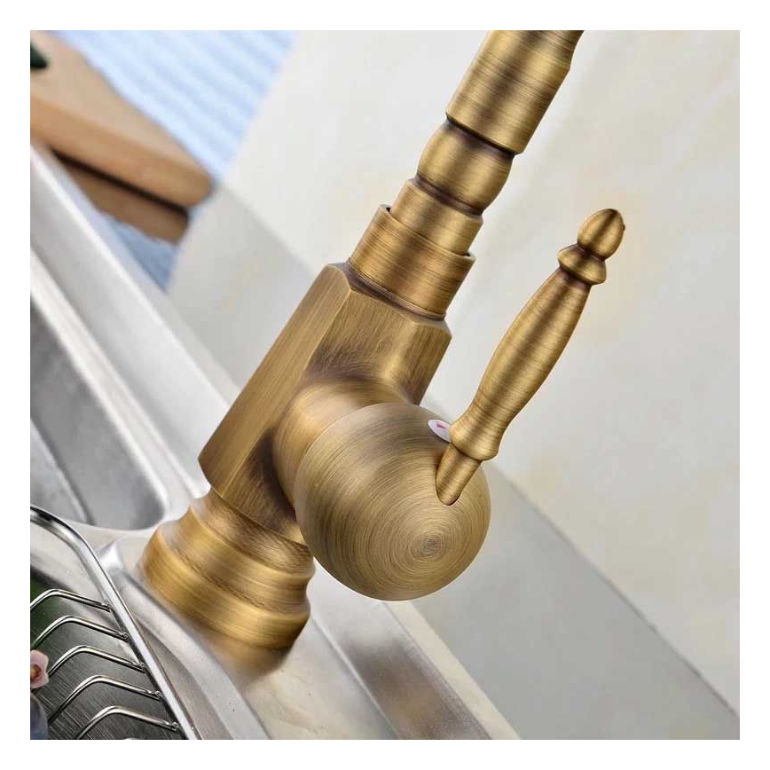 REA-B2150 - Umývadlová batéria BONA 28,5 cm brúsené zlato