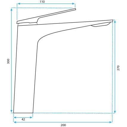 REA-B2704 - Umývadlová batéria AVALON 30 cm titán