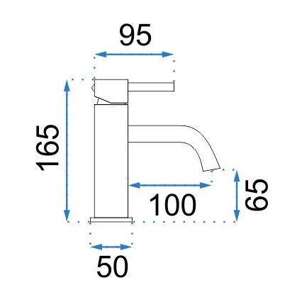 REA-B4101 - Umývadlová batéria LUNGO 16,5 cm lesklý chróm