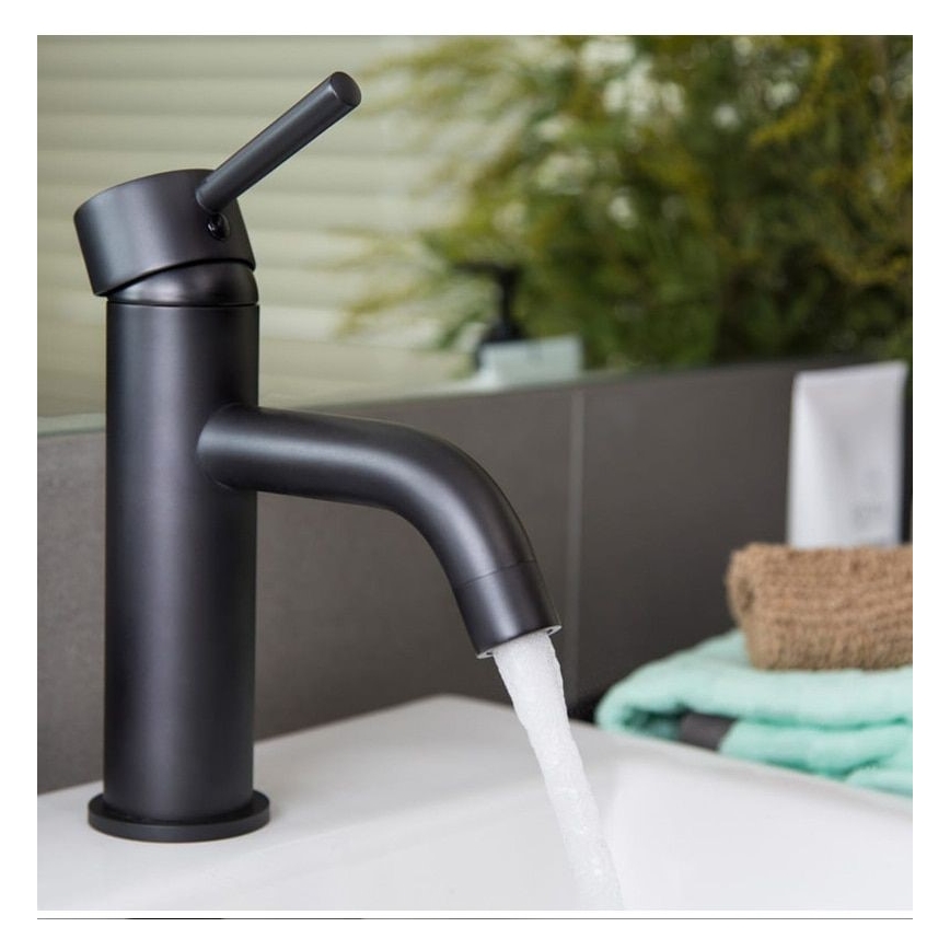 REA-B4102 - Umývadlová batéria LUNGO 16,5 cm čierna