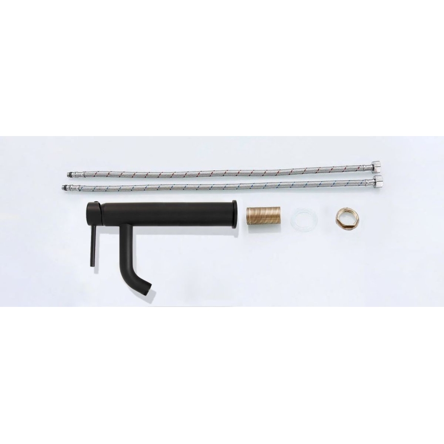 REA-B4103 - Umývadlová batéria LUNGO 28 cm čierna