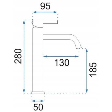 REA-B4526 - Umývadlová batéria LUNGO 28 cm, brúsené zlato