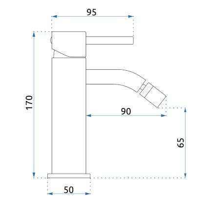 REA-B4702 - Bidetová batéria LUNGO 17 cm brúsené zlato
